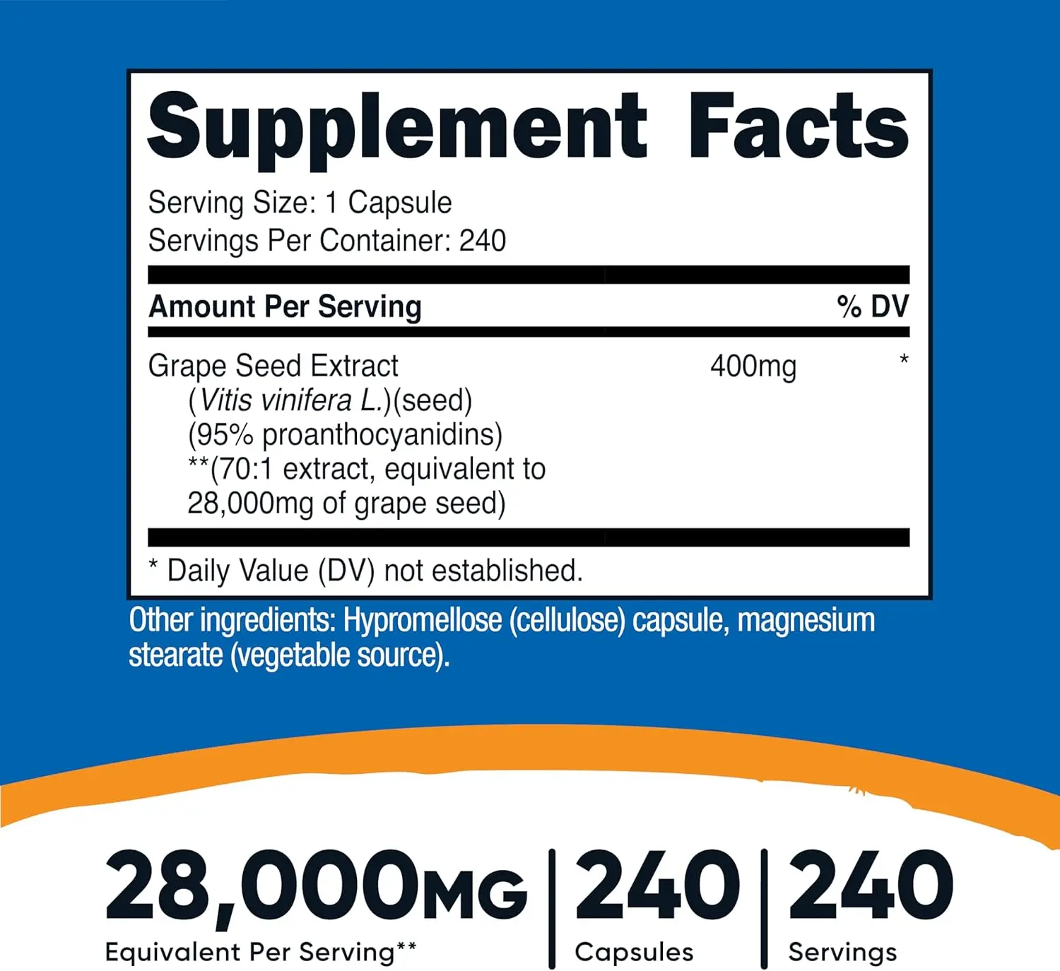 Nutricost Grape Seed Extract 400 MG Capsules